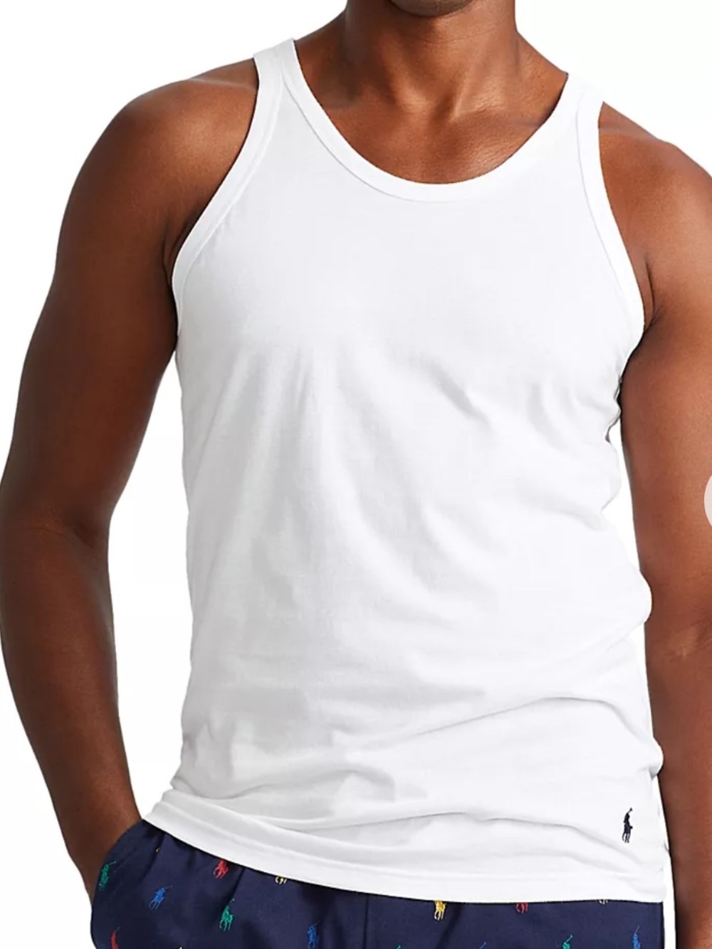 Polo Ralph Lauren Slim Fit Mens Tank, size M, 100% cotton, white